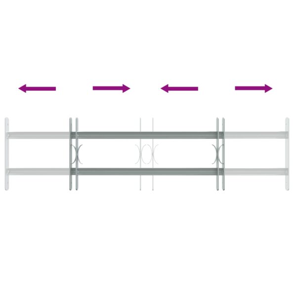 vidaXL Bezpečnostná mreža na okná s 2 priečkami 3 pcs 630-1140 mm – Obrázok 6