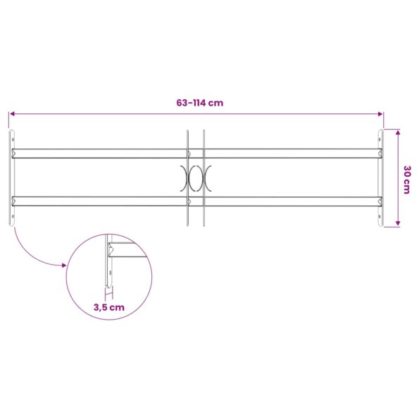 vidaXL Bezpečnostná mreža na okná s 2 priečkami 3 pcs 630-1140 mm – Obrázok 8