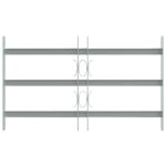 vidaXL Zabezpečovacia mriežka na okná s 3 priečkami 3 pcs 430-740 mm – Obrázok 3