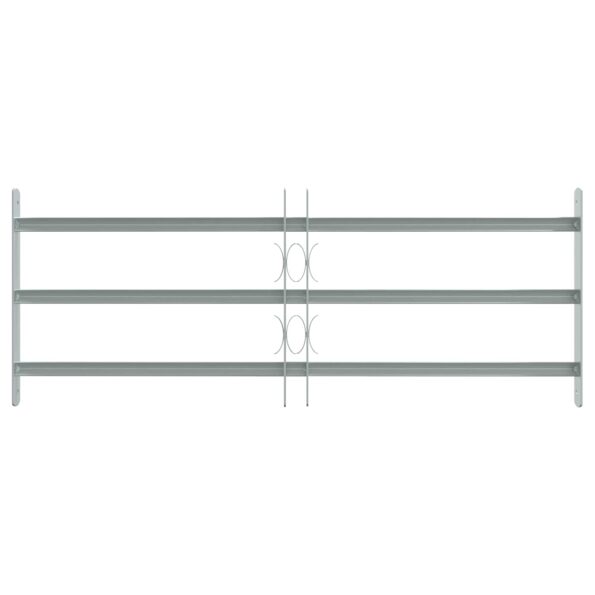 vidaXL Zabezpečovacia mriežka na okná s 3 priečkami 3 pcs 630-1140 mm – Obrázok 3