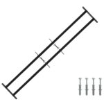 vidaXL Bezpečnostná mreža na okná s 2 priečkami 3 pcs 93-174 cm
