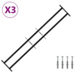 vidaXL Bezpečnostná mreža na okná s 2 priečkami 3 pcs 93-174 cm – Obrázok 2