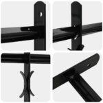 vidaXL Zabezpečovacia mriežka na okná s 3 priečkami 3 pcs 43-74 cm – Obrázok 5