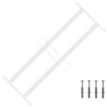 vidaXL Bezpečnostná mreža na okná s 2 priečkami 3 pcs 43-74 cm