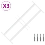 vidaXL Bezpečnostná mreža na okná s 2 priečkami 3 pcs 43-74 cm – Obrázok 2