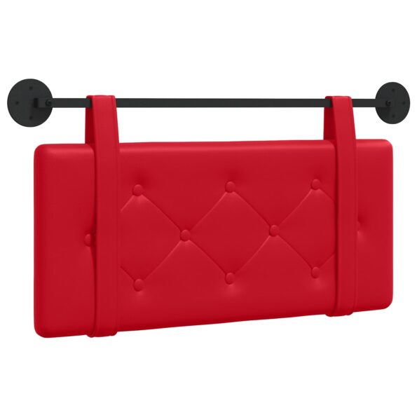 vidaXL Závesné čelo postele Červená Umelá koža – Obrázok 2