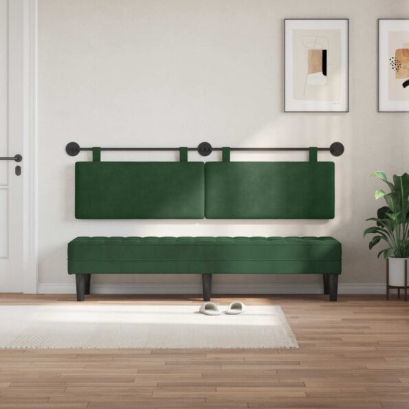 vidaXL Závesné čelo postele Jungle Green Kordúrová tkanina – Obrázok 3