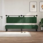 vidaXL Závesné čelo postele Jungle Green Kordúrová tkanina – Obrázok 3