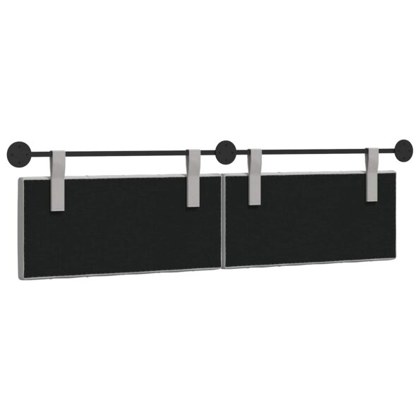 vidaXL Závesné čelo postele Oblá šedá Látka – Obrázok 7