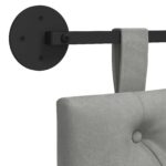 vidaXL Závesné čelo postele S LED svetlom Svetlosivá Zamat – Obrázok 9