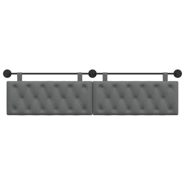 vidaXL Závesné čelo postele Tmavosivá Látka – Obrázok 5