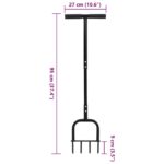 vidaXL Nástroj na aeráciu trávnika Čierny 95 x 27 cm Plast – Obrázok 7