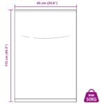 vidaXL Tkaninové vrecia 10 pcs Biela 65 x 115 cm PP – Obrázok 11