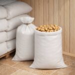 vidaXL Tkaninové vrecia 100 pcs Biela 60 x 110 cm PP – Obrázok 4