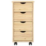 vidaXL Koliesková skriňa s kolesom Hnedá 65,5 x 34 x 39 cm – Obrázok 4