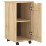 vidaXL Koliesková skriňa s kolesom Hnedá 34 x 39 x 65,5 cm – Obrázok 3