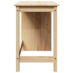 vidaXL Stôl Hnedá 112 x 50 x 75 cm Masívne borovicové drevo – Obrázok 5