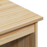 vidaXL Stôl Hnedá 112 x 50 x 75 cm Masívne borovicové drevo – Obrázok 7