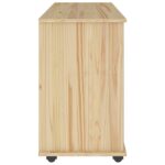 vidaXL Koliesková skriňa s kolesom Hnedá 100 x 39 x 65,5 cm – Obrázok 5
