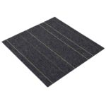 vidaXL Kobercová dlaždica Tmavo šedá s pruhmi 50 x 50 cm 4 pcs – Obrázok 2