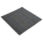 vidaXL Kobercová dlaždica Stredne šedá s pruhmi 50 x 50 cm 4 pcs – Obrázok 2