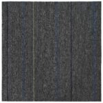 vidaXL Kobercová dlaždica Stredne šedá s pruhmi 50 x 50 cm 4 pcs – Obrázok 5