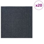 vidaXL Kobercová dlaždica Modrá Sivá 50 x 50 cm 20 pcs PP a Bitúmen – Obrázok 3