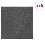 vidaXL Kobercová dlaždica Stredná šedá 50 x 50 cm 36 pcs PP a Bitúmen – Obrázok 3