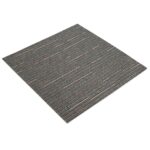 vidaXL Kobercová dlaždica Pruhovaná tmavohnedá 50 x 50 cm 4 pcs – Obrázok 2
