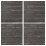 vidaXL Kobercová dlaždica Pruhovaná tmavohnedá 50 x 50 cm 4 pcs – Obrázok 3