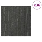 vidaXL Kobercová dlaždica Pruhovaná svetlozelená 50 x 50 cm 36 pcs – Obrázok 3
