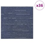 vidaXL Kobercová dlaždica Pruhovaná modrá 50 x 50 cm 36 pcs – Obrázok 3