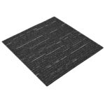 vidaXL Kobercová dlaždica Prúžkovaná čierna 50 x 50 cm 36 pcs – Obrázok 2