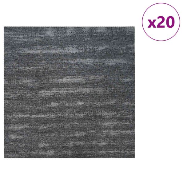 vidaXL Kobercová dlaždica Sky Grey 50 x 50 cm 20 pcs PP a Bitúmen – Obrázok 3