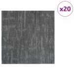 vidaXL Kobercová dlaždica Betónovo sivá 50 x 50 cm 20 pcs PP a Bitúmen – Obrázok 3