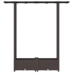 vidaXL Vyvýšený záhon s mriežkou a strechou Hnedá 122,5 x 40 x 121 cm – Obrázok 4