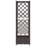 vidaXL Vyvýšený záhon s mriežkou a strechou Hnedá 122,5 x 40 x 121 cm – Obrázok 5
