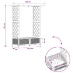 vidaXL Vyvýšený záhon s mriežkou a strechou Hnedá 122,5 x 40 x 121 cm – Obrázok 8