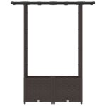 vidaXL Vyvýšený záhon s mriežkou a strechou Hnedá 124,5 x 40 x 136 cm – Obrázok 4