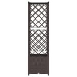 vidaXL Vyvýšený záhon s mriežkou a strechou Hnedá 124,5 x 40 x 136 cm – Obrázok 5