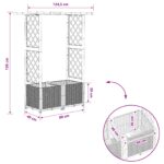 vidaXL Vyvýšený záhon s mriežkou a strechou Hnedá 124,5 x 40 x 136 cm – Obrázok 8