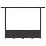 vidaXL Vyvýšený záhon s mriežkou a strechou Hnedá 203 x 40 x 136 cm PP – Obrázok 4