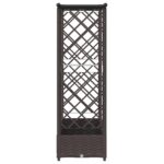 vidaXL Vyvýšený záhon s mriežkou a strechou Hnedá 202,5 x 40 x 121 cm – Obrázok 4