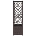 vidaXL Vyvýšený záhon s mriežkou a strechou Hnedá 163,5 x 40 x 136 cm – Obrázok 4