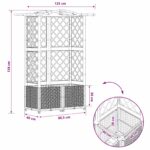 vidaXL Vyvýšený záhon s mriežkou a strechou Čierny 122 x 40 x 138 cm – Obrázok 8
