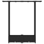 vidaXL Vyvýšený záhon s mriežkou a strechou Čierna 122,5 x 40 x 121 cm – Obrázok 4