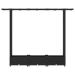 vidaXL Vyvýšený záhon s mriežkou a strechou Čierna 164 x 40 x 121 cm – Obrázok 4