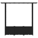 vidaXL Vyvýšený záhon s mriežkou a strechou Čierna 162,5 x 40 x 136 cm – Obrázok 4