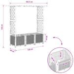 vidaXL Vyvýšený záhon s mriežkou a strechou Čierna 162,5 x 40 x 136 cm – Obrázok 8