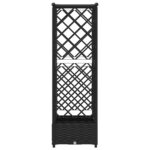 vidaXL Vyvýšený záhon s mriežkou a strechou Čierna 124 x 40 x 121 cm – Obrázok 4